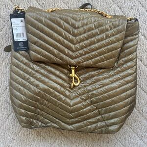 Rebecca Minkoff Quilted Gold Women's Backpack